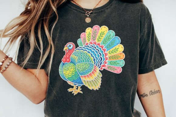 Colorful Turkey Feather Design Png: A Designer's Versatile Asset