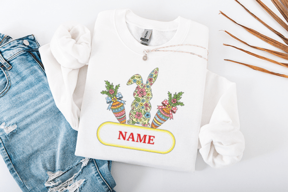 Custom Bunny Name Easter Kids Design: Adorable Easter Graphics