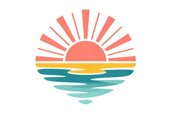 Embrace Coastal Nostalgia with This Retro Sunset Design
