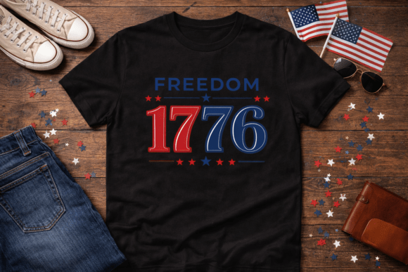 Freedom 1776: A Bold Patriotic Design for Independence Day