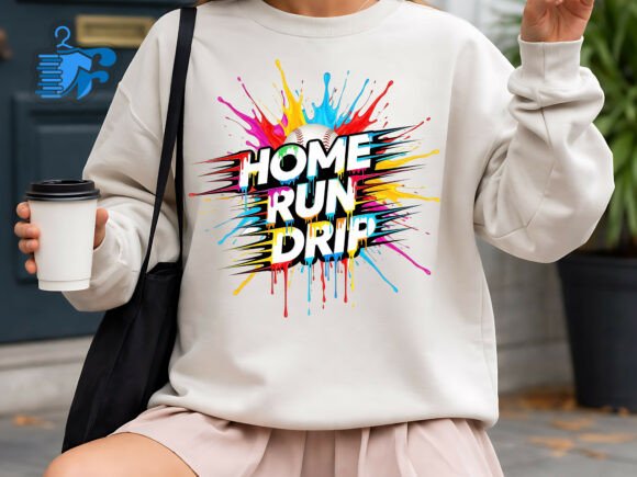 Home Run Drip Baseball SVG Design: Your All-Occasion Visual Asset