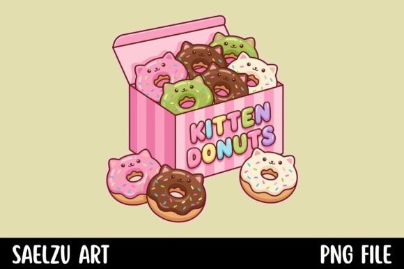 Indulge in Whimsy: The Kitten Donuts Kawaii Cat Lover Design