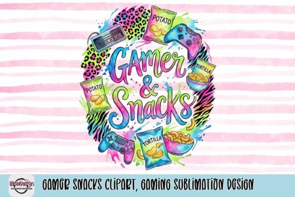 Level Up Your Designs: The Ultimate Gamer Snacks Clipart