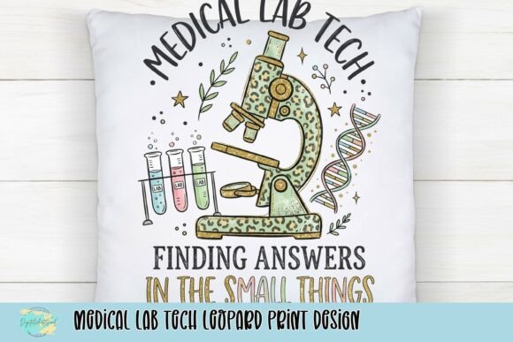 Medical Lab Tech Leopard Print Design: Bold Graphics for Science Professionals