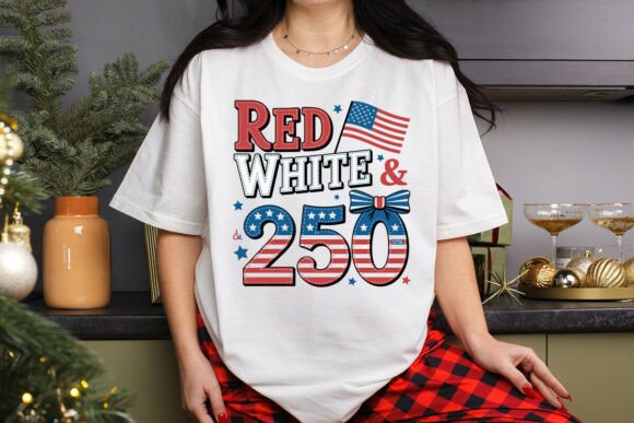 Red White 250 T Shirt Design: Bold Graphics for Your Brand
