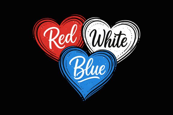 Red White Blue Heart Design: A Bold Patriotic Visual Statement