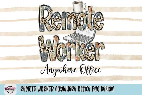 Remote Worker Anywhere Office PNG Design