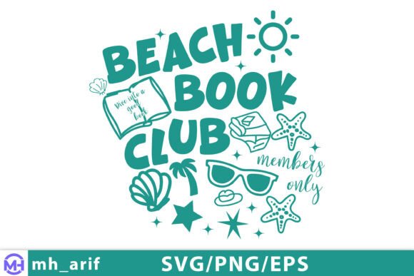 Summer Beach Book Club SVG PNG Design for Creative Projects