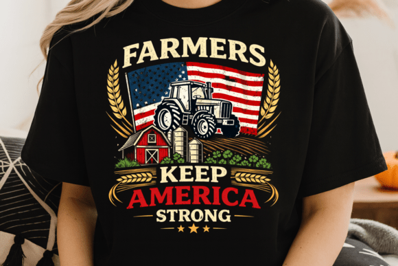 Tractor, Barn, and Flag: A Patriotic Design for Farm Life