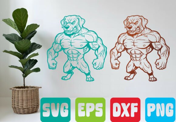 Unleash Your Brand with the Angry Muscle Dog SVG Design