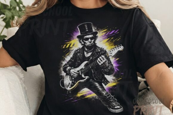 Vintage Lincoln Guitarist Design: Rock Your Brand Identity